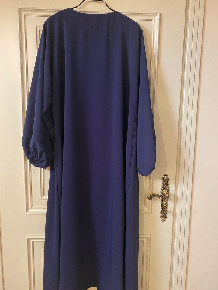 Lacivert abaya - Görsel 3