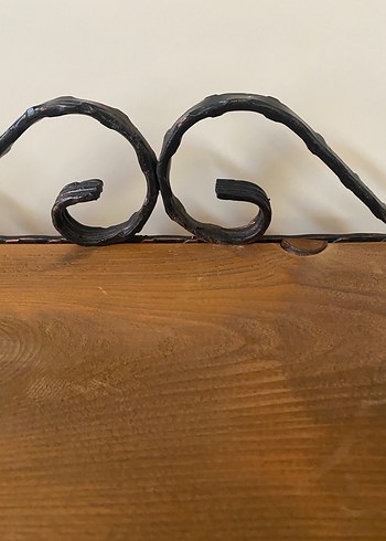 Ahşap Ferforje Duvar Rafı - Görsel 3