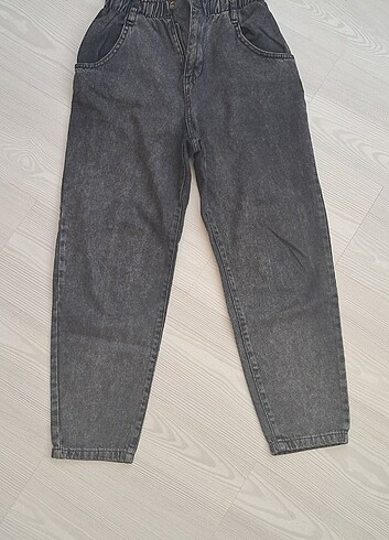 Diğer Gri Mom Jean Kot Pantolon