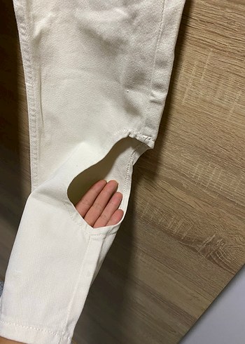 Diğer Bej Kadın Denim Pantolon Midi Boy