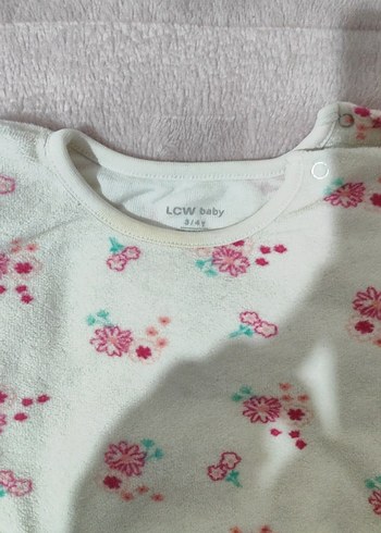 Uzun Kollu, Çiçek Desenli Bebek Kız Body yumuşak kumas - Görsel 2