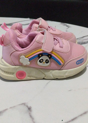 Kız Çocuk Pembe Bağcıksız Spor Ayakkabı - Görsel 4