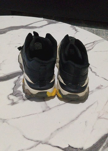 Siyah Bağcıklı Stiletto Topuklu Spor Ayakkabı - Görsel 3