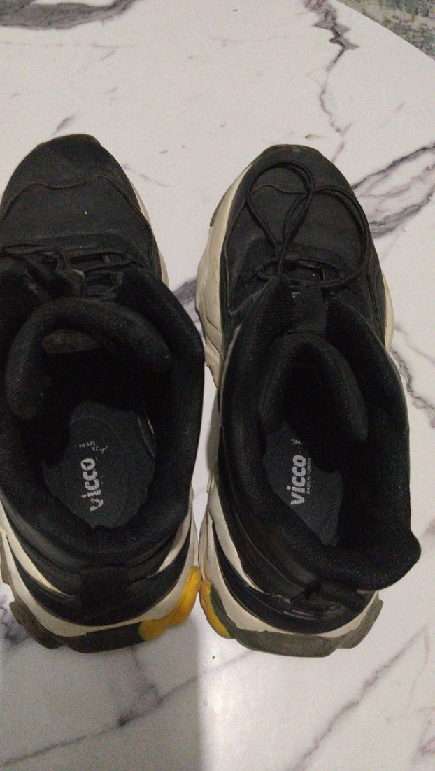 Siyah Bağcıklı Stiletto Topuklu Spor Ayakkabı - Görsel 4