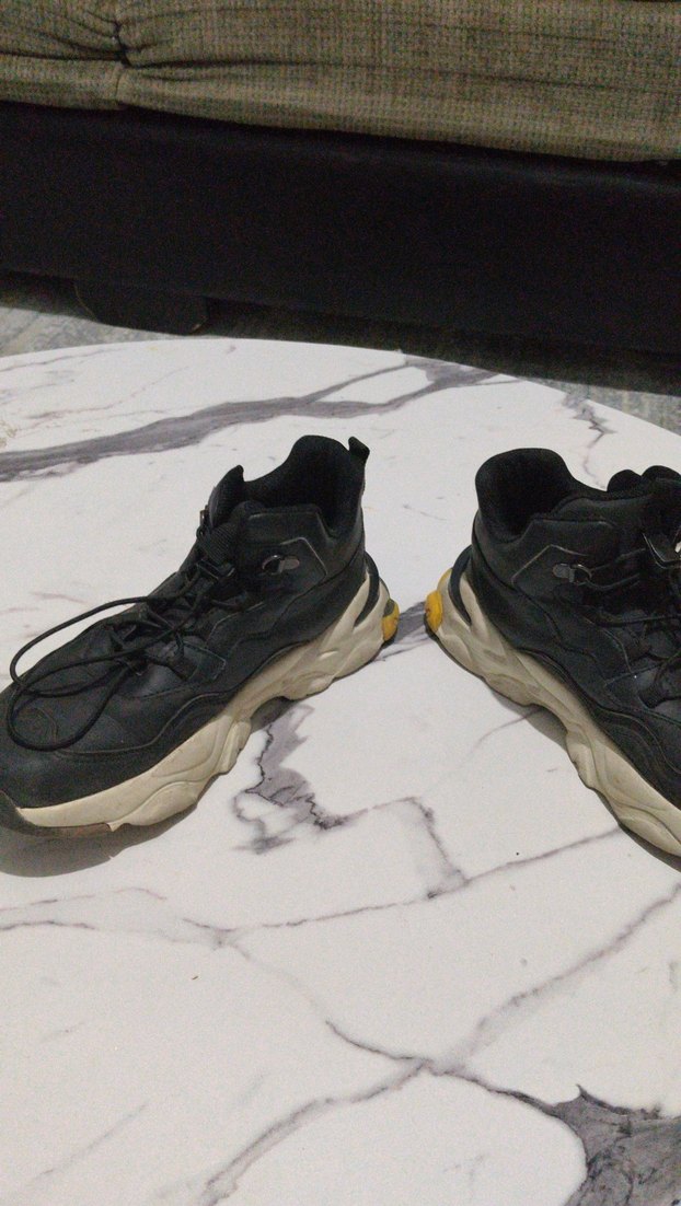 Siyah Bağcıklı Stiletto Topuklu Spor Ayakkabı - Görsel 2