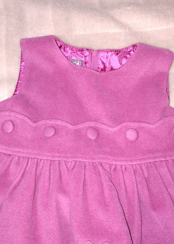 pembe Nakışlı Kolsuz Kız Çocuk Elbise 2-3 yaş - Görsel 4