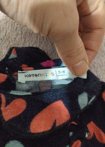 Renkli Kalp Desenli Uzun Kollu Kız Elbisesi - Görsel 3