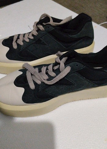 Beyaz Gri Bağcıklı Kadın Spor Ayakkabı - Görsel 5