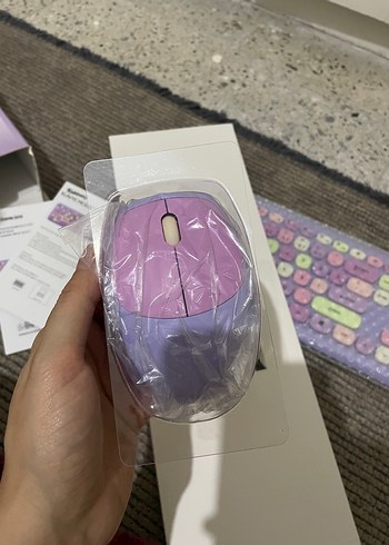 Pastel Renkli Kablosuz Klavye ve Mouse Seti - Görsel 4