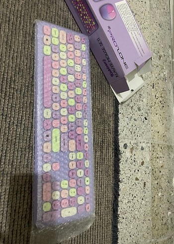 Pastel Renkli Kablosuz Klavye ve Mouse Seti - Görsel 2