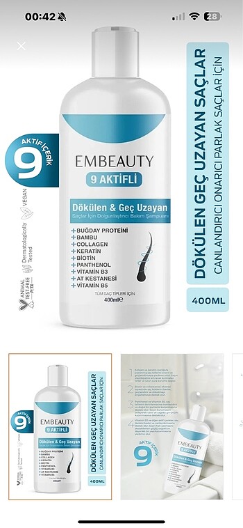 Diğer Embeauty Hızlı saç uzatan şampuan