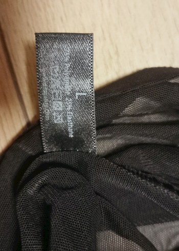 l Beden Siyah Transparan Gotik Askılı Kadın Atlet