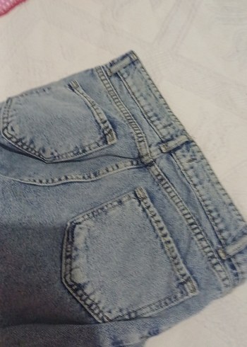 s Beden Düğmeli Gri Denim Salaş Kadın Jean