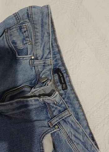 s Beden mavi Renk Kadın Mavi Düğmeli Rahat Kesim Midi Kot Pantolon