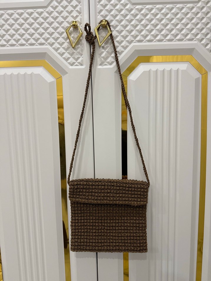 Kahverengi Hasır Çanta - Görsel 3