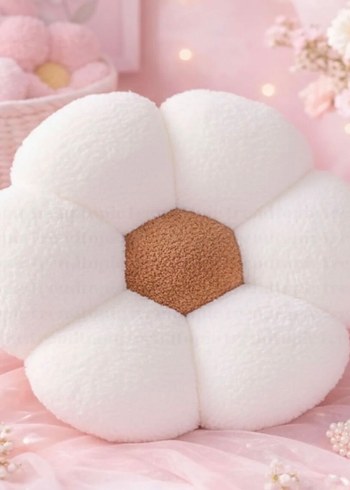 Peluş papatya kırlent - Görsel 2