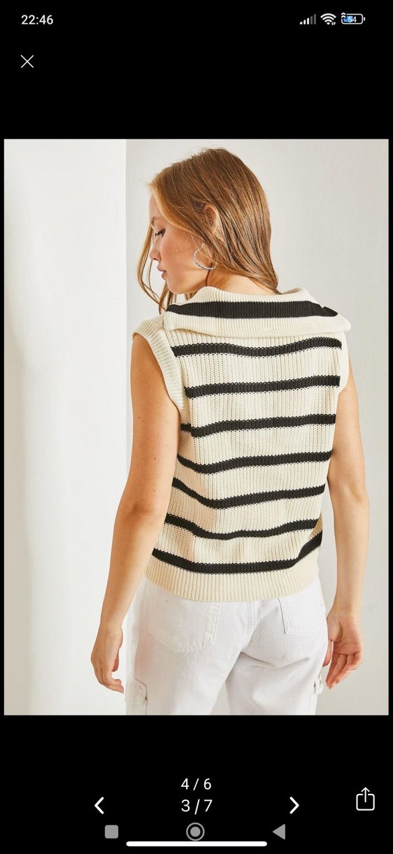 Çizgili  Süveter - Görsel 5