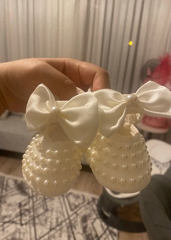 İnci Detaylı Beyaz Kız Özel Gün Ayakkabısı - Görsel 3