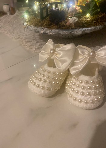 İnci Detaylı Beyaz Kız Özel Gün Ayakkabısı - Görsel 4