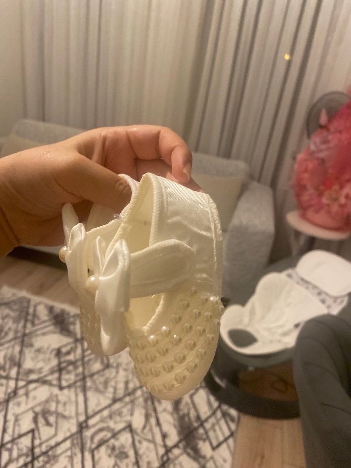 İnci Detaylı Beyaz Kız Özel Gün Ayakkabısı - Görsel 2