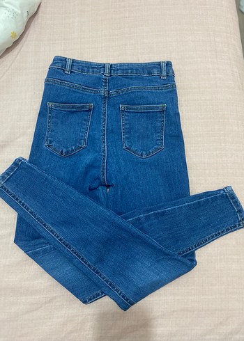 Kadın  ne Mavi Midi Normal Boy Dar Kesim Denim Jean - Görsel 5