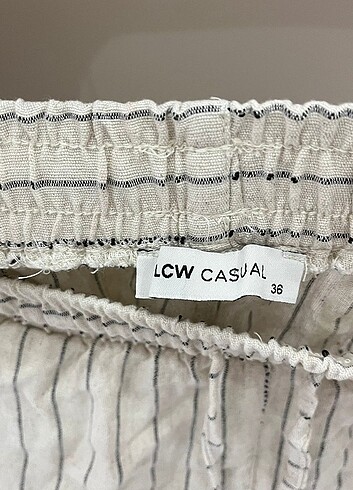 LC WAIKIKI keten şort çizgili
