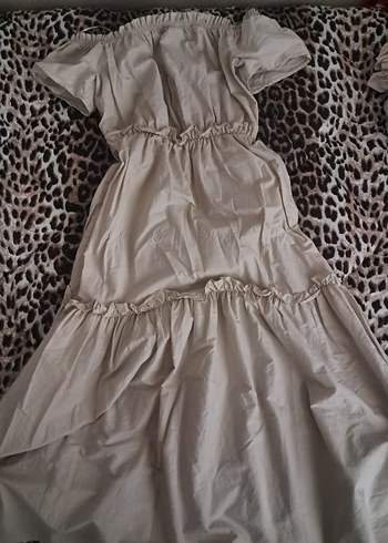 Bej Uzun Elbise - Görsel 2