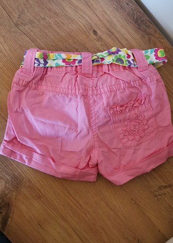 C&A Çiçek Desenli Kemerli Pembe Kız Şortu - Görsel 3