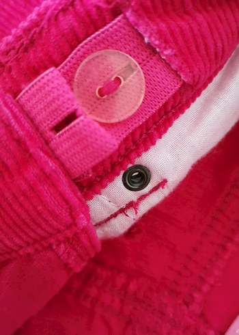 LCWaikiki Pembe kadifeli Düğmeli Kız Çocuk Eteği - Görsel 4