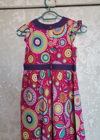 LCWaikiki pamuklu Renkli Kız Çocuk Elbisesi - Görsel 3