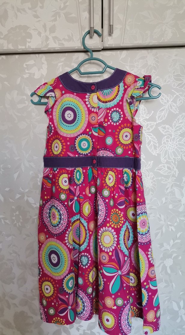 LCWaikiki pamuklu Renkli Kız Çocuk Elbisesi - Görsel 3