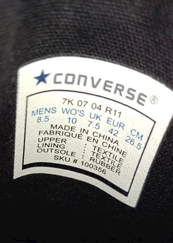  Beden Renk Özel Seri Converse
