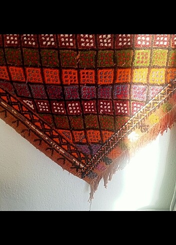 El Dokuma Yörük Halı (kilim) kök boyama - Görsel 5