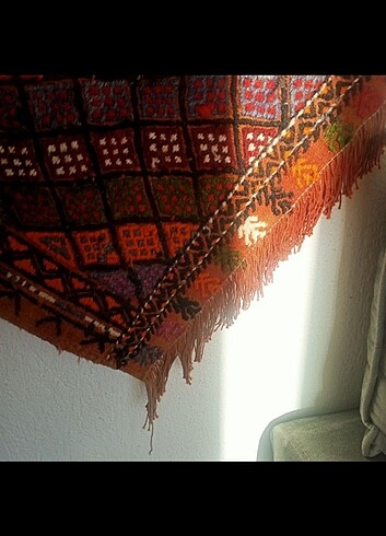 El Dokuma Yörük Halı (kilim) kök boyama - Görsel 6