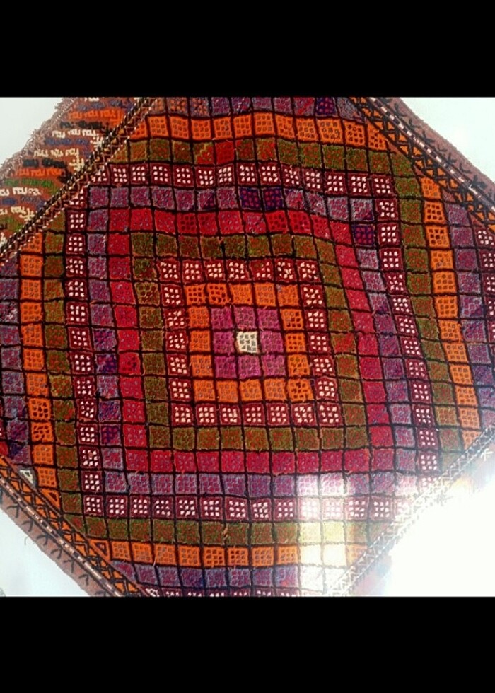 El Dokuma Yörük Halı (kilim) kök boyama - Görsel 4