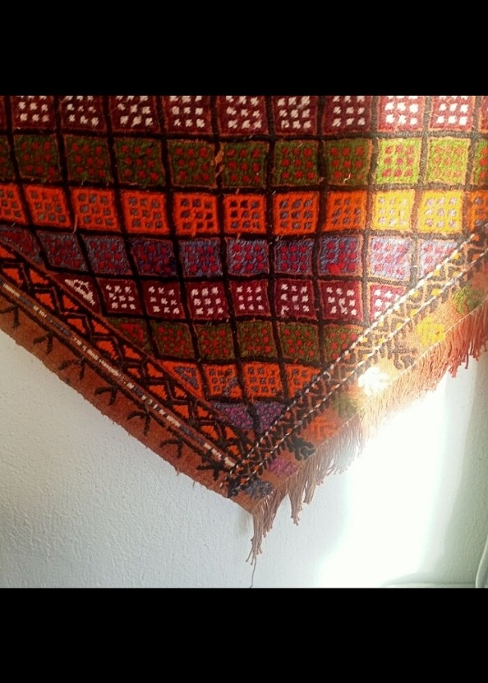 El Dokuma Yörük Halı (kilim) kök boyama - Görsel 5