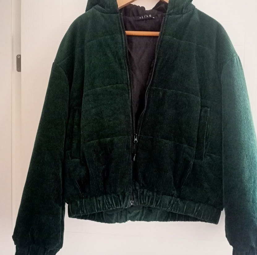 Yeşil Kapüşonlu Fermuarlı Kadın Öont - Görsel 3