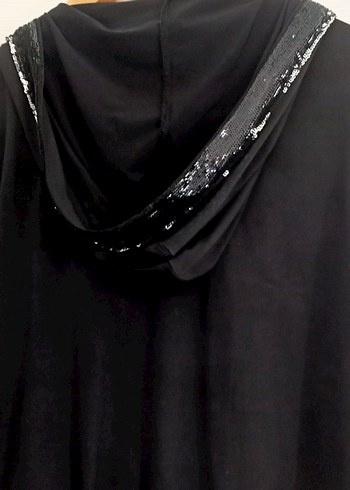 Siyah Kapüşonlu Payetli Fermuarlı Eşofman Takım - Görsel 2