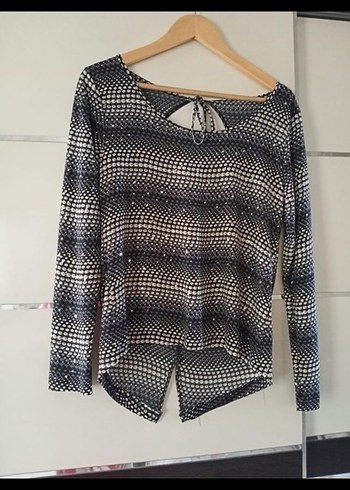 Kadın Siyah Sırt dekolteli Bluz - Görsel 3