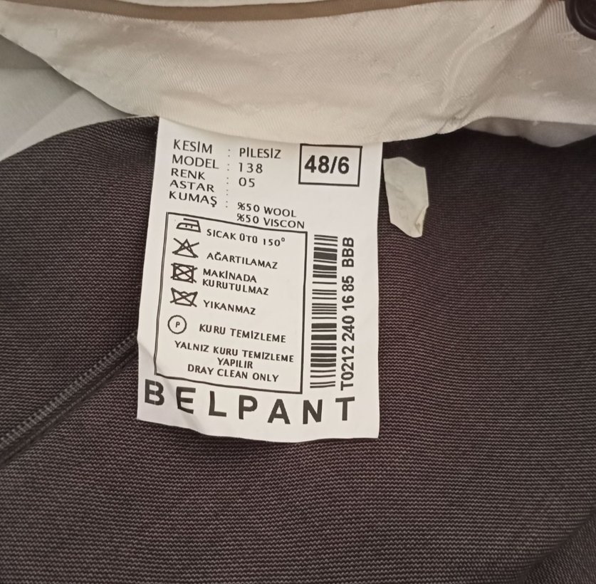 Düğmeli Kahverengi Erkek Ofis Pantolonu - Görsel 3