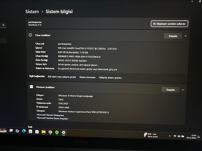 Huawei Huawei temiz laptop acil satılık