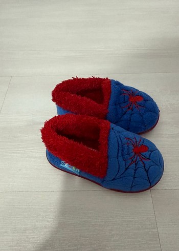 Erkek Çocuk Mavi Nakışlı Sıcak Terlik - Görsel 3