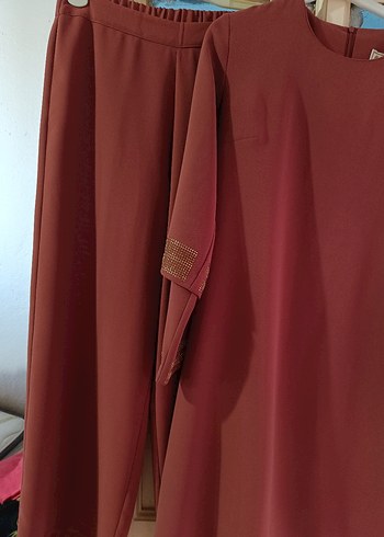40 Beden bordo Renk Uzun Kollu Bordo Hamile Tunik takim