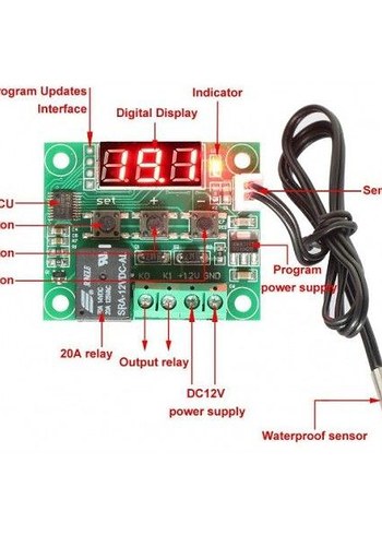 Beden W1209 12V Sıcaklık Kontrollü Dijital Termostat