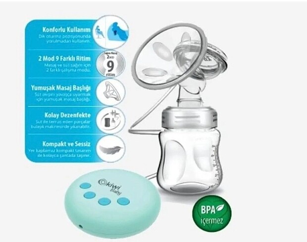 Kiwi Baby Elektrikli Göğüs Pompası - Görsel 4