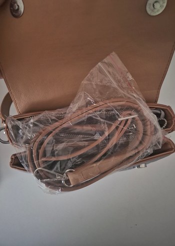 Gri Deri Kadın Omuz Çantası - Görsel 3