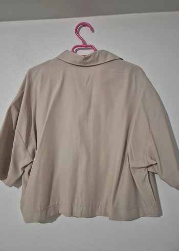 Bej Kısa Kollu Gömlek - Görsel 2