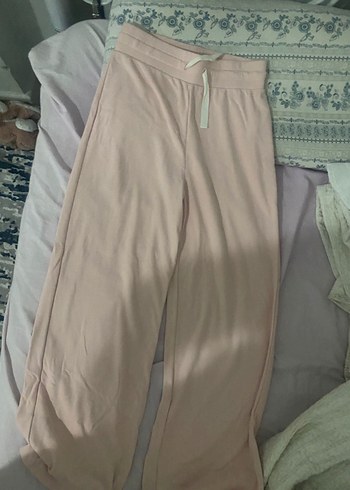 Toz Pembe Kadın Bol Eşofman Altı - Görsel 3