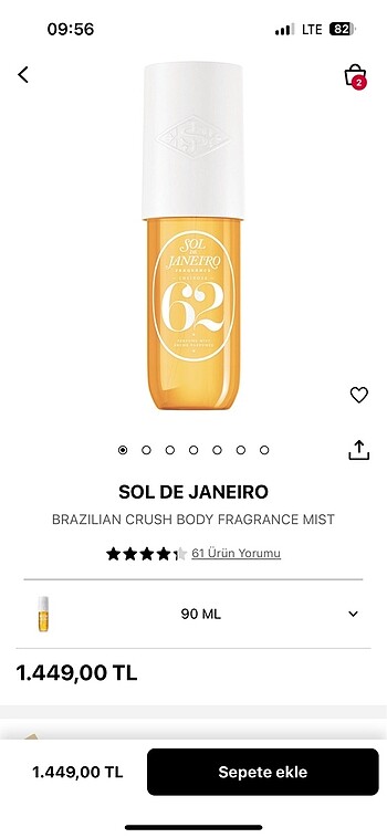 Sol de janeiro body mist