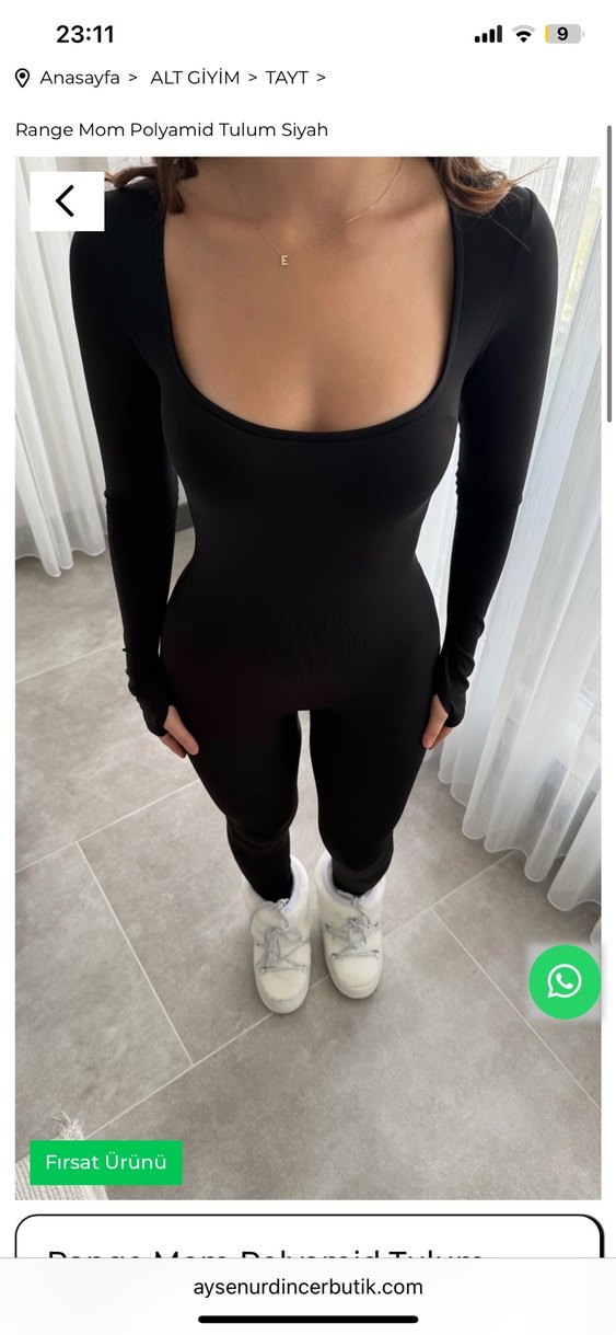 Siyah esnek spor tulum - Görsel 2